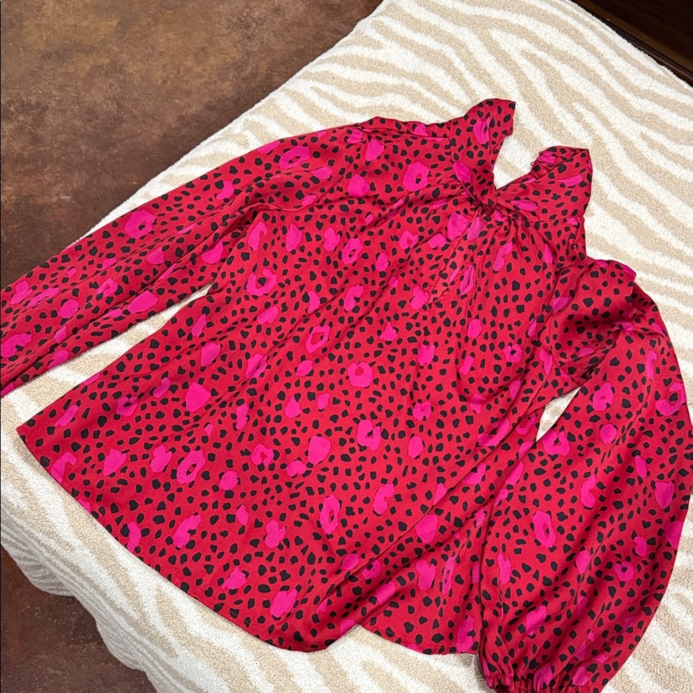 Nine West Red and Pink Blouse